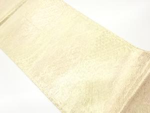 リサイクル　佐賀錦雲に檜垣模様織出し全通袋帯